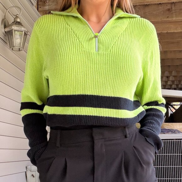 Vintage Ralph Lauren Funnel Neck Half-Zip Sweater - Picture 3 of 9